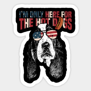 Basset Hound Shirt Funny 4th of July Sticker